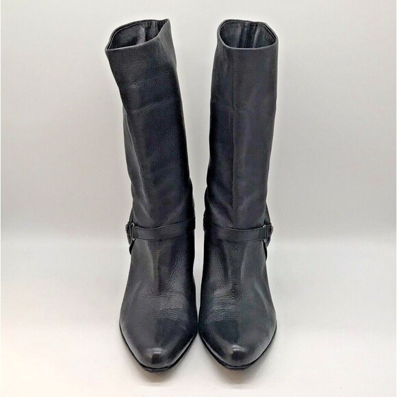 Cole Haan Lizeth Black Boots Nappa Leather Slouchy Women's 10 B Stiletto Heels - Picture 2 of 13